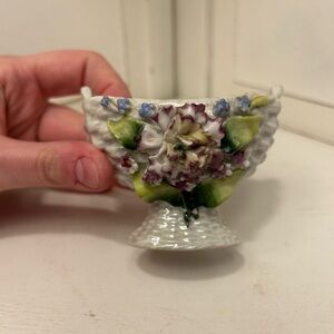 Vintage Porcelain Flower Basket